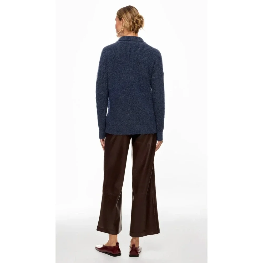 Central Park West Millie Oversized Sweater Polo Navy Size XS - Picture 5 of 9